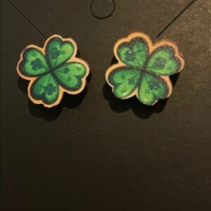 Green Clover Earrings